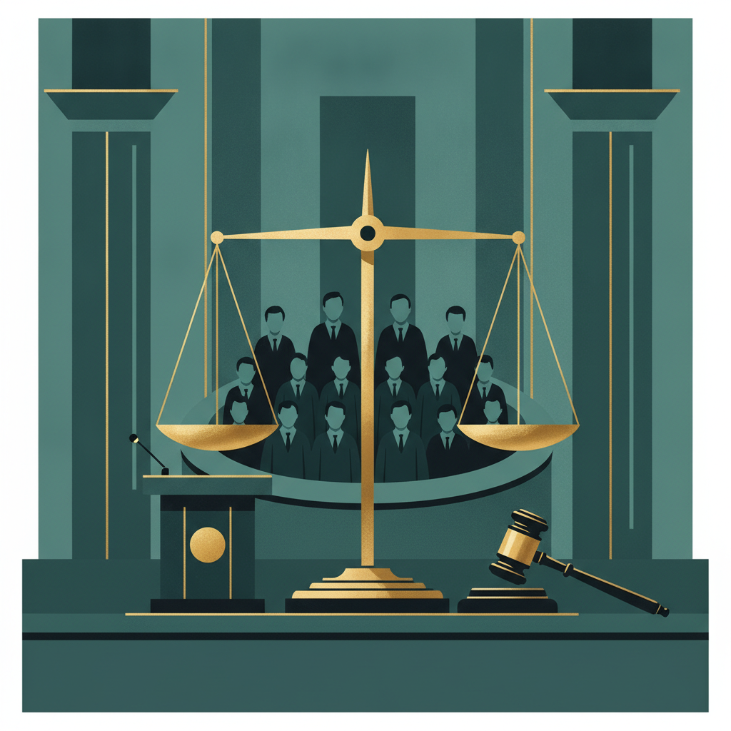 Ilustração — Advogado de Tribunal do Júri em São Paulo